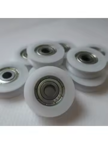 4pcs U Groove Nylon Round Pulley Ball Bearing Wheel Roller for Door Windows Shower Pulleys Drawer