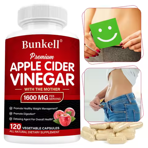 Apple Cider Vinegar Capsules - Detox, Fat Burning, Weight Management, Detox, Appetite Suppressant, E