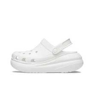 Crocs Crush Clog Platform Clogs, 5.2cm Heel Height Increase, Unisex, White.