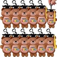 2 1/2" – 3" Dino Chicken Nugget Backpack Clip Keychains - 12 Pc.