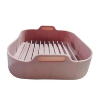 Silicone Grill Pan Thickened Square Tray With Handle Home Baking Microwave Oven Heated Tray Non-stick Accessories Air Fryer
