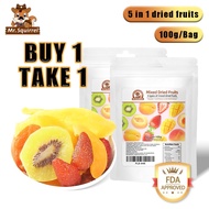Mr.Squirrel 100/Bag dried fruits 5 In 1 Dried Strawberry Dried Kiwi Fruit Dried Fruit Mix