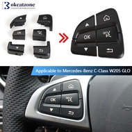 OKCATZONE 6Pcs Multi-function Car Steering Wheel Button Set For Mercedes-Benz C-Class W205 GLC-Class