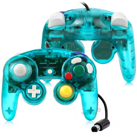 New Replacement Transparent Game Controller Gamepad Wired Handheld Joystick For NGC GameCube Video G
