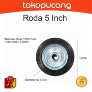 Wheels Only 5" Rubber Trolley Wheels 5 inch Trolley Wheels Only