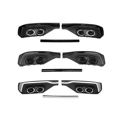 For Audi Q5 Sportback 2020-2023 22 Car Rear Bumper Lip Splitter Diffuser Exhaust Tips Rear Bumper Fa