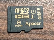 記憶卡-APACER 32GB microSD TF C4 C10  SDHC  直購價190