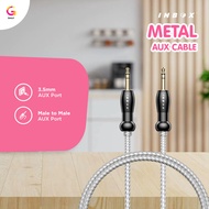 Inbox 3.5mm Metal Audio Jack AUX Cable Smartphone Audio Connection with Speaker, Car, Music Device