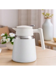 1pc 1100ML/37oz Stainless Steel Carafe, Home & Office Large Capacity Coffee Pot, Hot Water Kettle, T