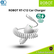 ROBOT Car Charger RT-C12 Car Charger Plug - 2 USB & Type C Ports