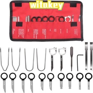 WITAKEY 20PCS Removal Pry Tool Kit, Red Blue Radio Removal Tool Key, Car Radio Stereo CD Player Stainless Steel Removal Tool For Truck