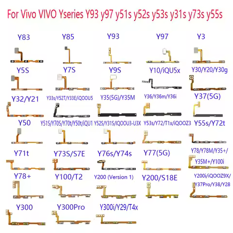 2Pcs For VIVO Y-Series Y93 Y97 Y3 Y3S Y5S Y7S Y9S Y10 Y30 Y32 Y33S Y35 5G Swith Power On Off Volume 