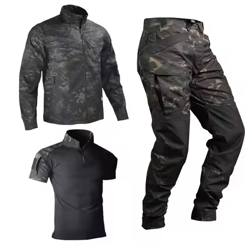 Pants Tactical Jackets Man Suits Outdoor Windproof US Camping Shirts Combat Uniform Hunting Clothes 