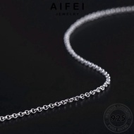 AIFEI JEWELRY Simple Perak Necklace For Gold Korean Accessories Pendant Chain 純銀項鏈 Leher Original 925 Women Pearl Silver Circle Sterling Perempuan Rantai N1017