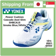【Japan Quality】[YONEX] Badminton Shoes Power Cushion Cascade Axel Slim, SHBCA1S, Smoke Blue/White (5