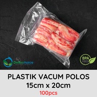 DELKOCHOICE VACUUM PLASTIC | VACUUM VACUUM | PLAIN FOOD VACUUM BAG DELKOCHOICE 15X20 AIR TIGHT FOOD 