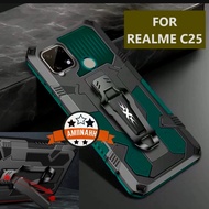 SARUNG HP REALME C25 CASING ICRYSTAL STANDING BACK KLIP HARD CASE ROBOT NEW COVER