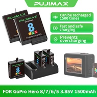 PUJIMAX PJ-H8 1500mAh 3.85V Li-ion Battery for GoPro Hero 8 7 6 5 Black Rechargeable Replacement