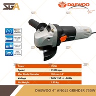 DAEWOO 4" Angle Grinder 750w Electric Grinder Machine Mesin Canai Grender Carbon