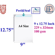 9" x 12.75" Super White Envelope / Sampul Surat Putih 9 x 12.75 Inch / 229mm x 324mm A4 Size 10pcs/p