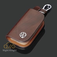 For Volkswagen VW Polo golf Vento Passat Tiguan Car Key Holder Leather Smart Remote Control Fob Case