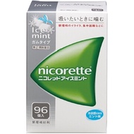 【指定第2類醫藥品】nicorette 尼古清口香糖 冰涼薄荷味 96個