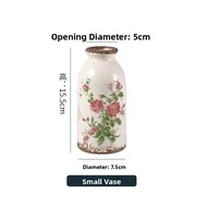 cod Retro Garden Pink Flower Cerc Small Diameter Vase Decorative Item Office Desktop Table Creative