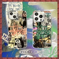 Classics STUSSSY Poster Graffiti Black Ball 8 Electroplated Photo Frame Phone Case Suitable For IPho