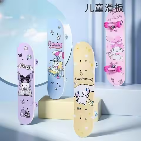 Sanrio Hello Kitty Melody Kuromi Cinnamoroll Children Scooter 3-12 Years Old Professional Board New 