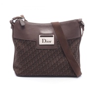 [二手] Dior Street Chic Trotter 單肩包，ブラウン帆布皮革。