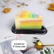 10pcs Kotak Kek Triangle Slice 8in Cheese Cupcake Cases 10 IN 1 PACK The Beige The Box Cover Cheese 