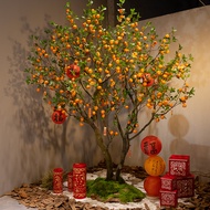 Artificial Orange Tree Wishing Tree Indoor and Outdoor Decoration Red Envelope Tree New Chinese Styl