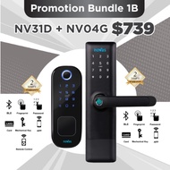 NOVAS Bundle 1B Promo | NV04G Smart Digital Gate Lock and NV31D Smart Digital Door Lock in Black | FREE INSTALLATION