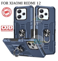 Casing Untuk Xiaomi Redmi 12 Hard Case Ring Armor Robot Case Kickstand Hybrid/Ring Holder