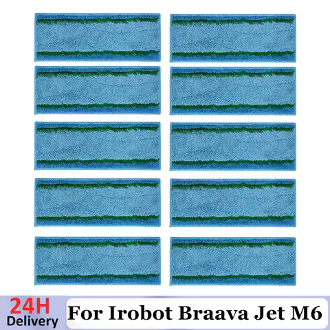 Detachable Mop Pads for iRobot Braava Jet M6 Series Robot, Upgrade Reusable M6 Mop Pad Replacement A