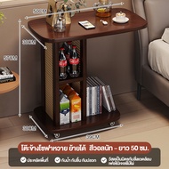 LT โต๊ะข้างเตียง โต๊ะข้างโซฟา วางรีโมท/กาแฟ/มือถือ ล้อหมุน 360° ประหยัดพื้นที่ ส่งฟรี เก็บเงินปลายทา