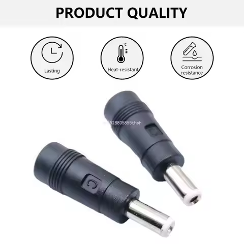 Black Charging Adapter Power Supply Adapter DC5521 to DC5525 Conversion Head Female to Male Connecto