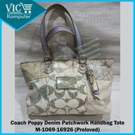Coach Poppy Denim Patchwork Handbag Tote M-1069-16926 (Preloved)