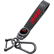 Carbon Fiber Style Car Keychain 392 Emblem Microfiber Leather Key Chain Compatible with Challenger D