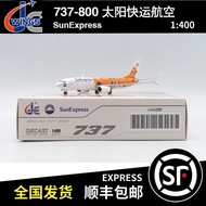 Fast Shipping-JC Wings - JC Wings 1: 400 B737-800 Sun Express Airlines TC-SPF LH4288 Aircraft Model