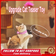🔥4 in 1😺Cat Teaser Stick Toys Cat Collar Teaser Toys For Cats Cat Play Toy Kitten Kucing Mainan Kuci