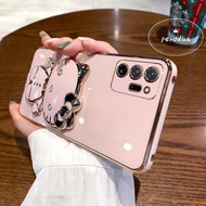 casing Samsung Galaxy note20ultra/note10plus/note10lite/note8/note9 Hello Kitty Stand Electroplating Soft Case