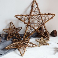 71 Rattan Five-pointed Star Halloween Props Decoration Decoration Decoration Christmas diy Handmade 
