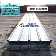 Spandek Polos Zincalum / Galvalum 0.30 full (harga per meter)