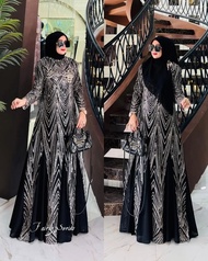 Fairuz Series Ceruty Tille Dress wanita Dress lebaran terbaru Fashion muslim Dress lebaran mewah
