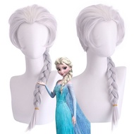 Drift Elsa cos Wig Princess Braids Exude Silver Beauty Pointed Anime coslay Wig