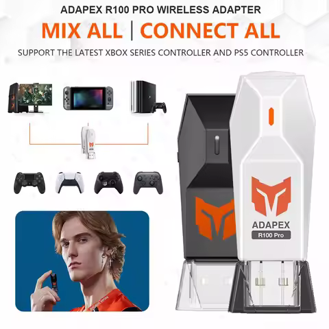 R90 USB Controller Adapter Bluetooth-compatible Wireless USB Dongle Gamepad Converter for Nintendo S