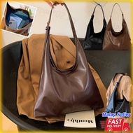 2024 Niche Design Vintage Shoulder Bag Women Fashion PU Leather Handbag Large Capacity Casual All-ma