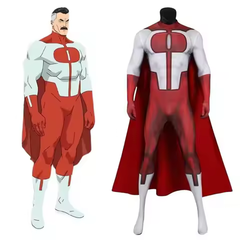 Invincible Omni Man Cosplay Costume Disguise for Adult Zentai Suit Jumpsuit Nolan Grayson Roleplay H