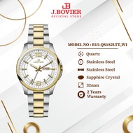 J.Bovier Quartz Day & Date Classic Sapphire Women Watch | Casual Watch | Fashion Watch B15-QS182LTT_